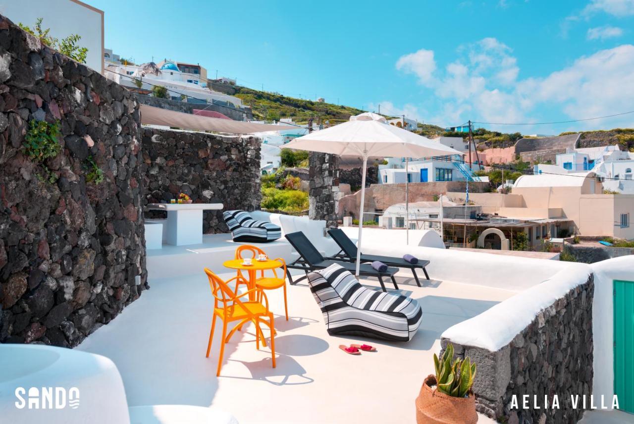 Sando Traditional Cave Villas With Jacuzzi And Sea View Vourvoulos Exterior photo