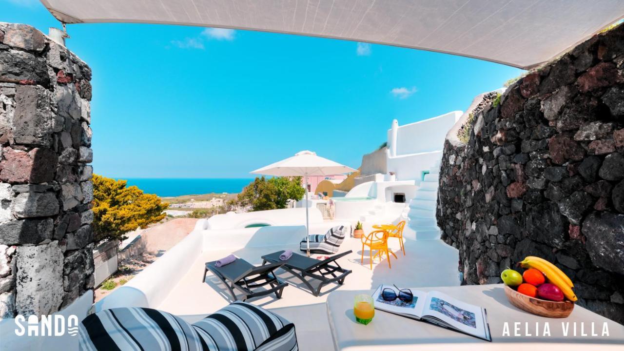 Sando Traditional Cave Villas With Jacuzzi And Sea View Vourvoulos Exterior photo